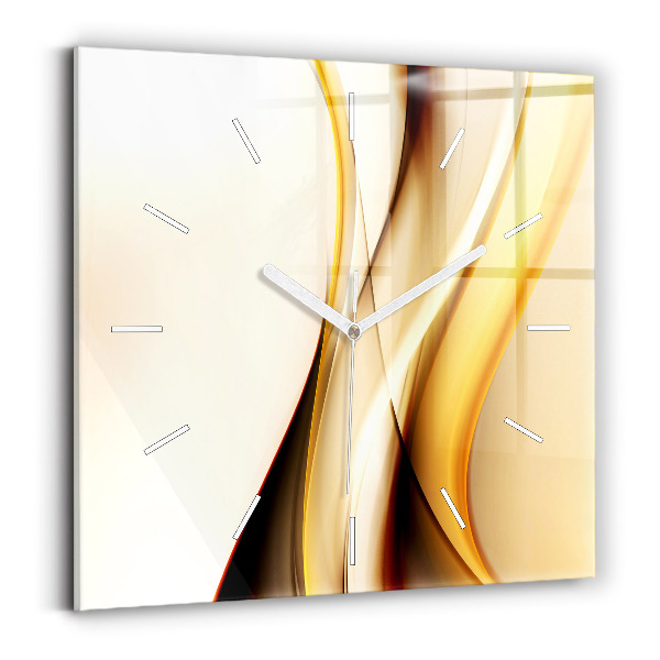 Wanduhr modern quadratisch Abstrakte Welle