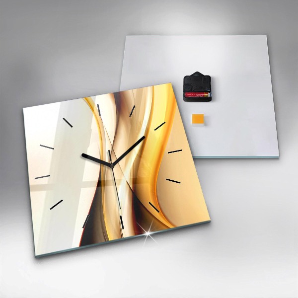 Wanduhr modern quadratisch Abstrakte Welle