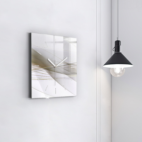 Wanduhr quadratisch Helle Abstraktion