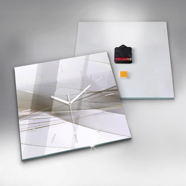 Wanduhr quadratisch Helle Abstraktion