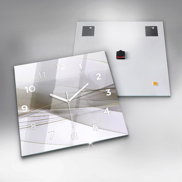 Wanduhr quadratisch Helle Abstraktion