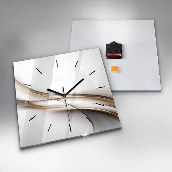 Wanduhr quadratisch mit motiv Abstrakte Linien