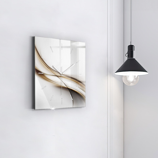Wanduhr quadratisch mit motiv Abstrakte Linien