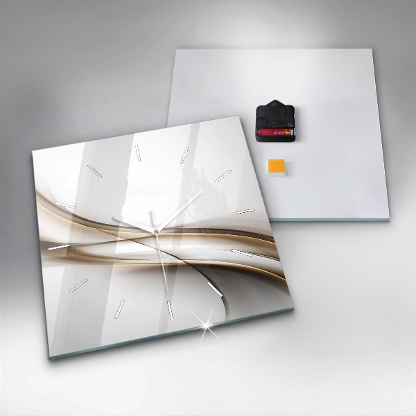 Wanduhr quadratisch mit motiv Abstrakte Linien