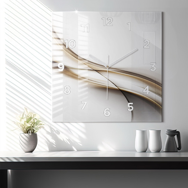 Wanduhr quadratisch mit motiv Abstrakte Linien