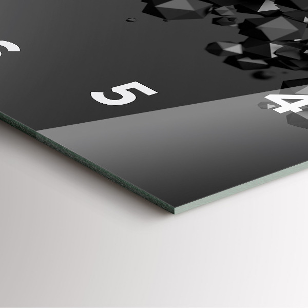 Wanduhr quadratisch mit motiv Schwarze Abstraktion