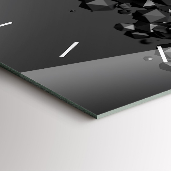 Wanduhr quadratisch mit motiv Schwarze Abstraktion