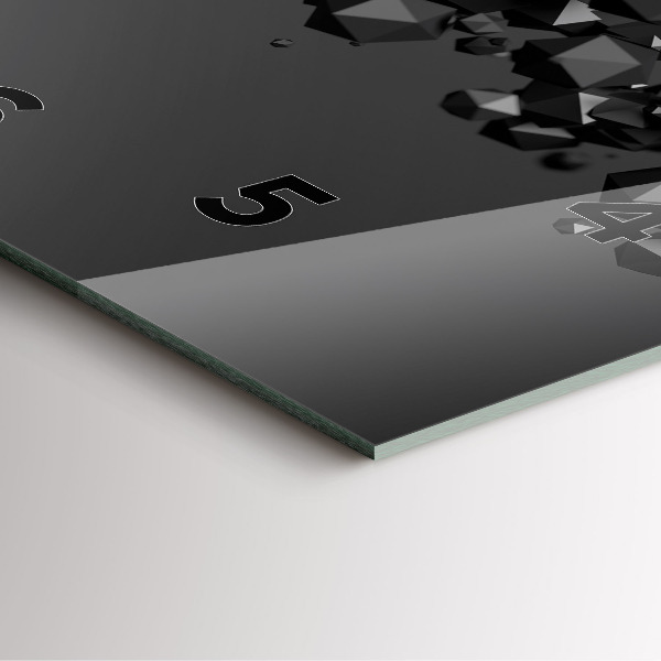 Wanduhr quadratisch mit motiv Schwarze Abstraktion