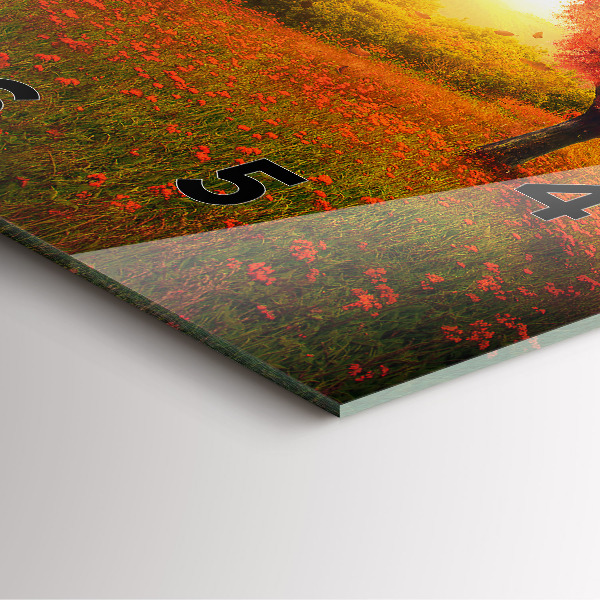 Wanduhr quadratisch mit motiv Liebesherz Baum