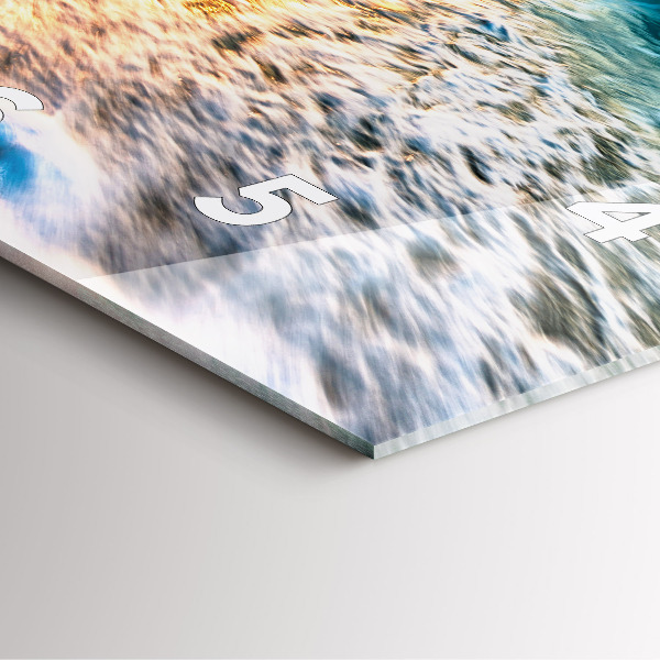 Wanduhr modern quadratisch Strand, Meer und Sand