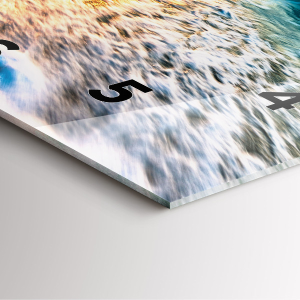 Wanduhr modern quadratisch Strand, Meer und Sand