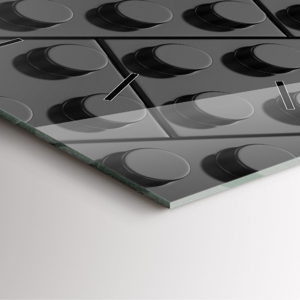 Wanduhr quadratisch mit motiv Bauklötze