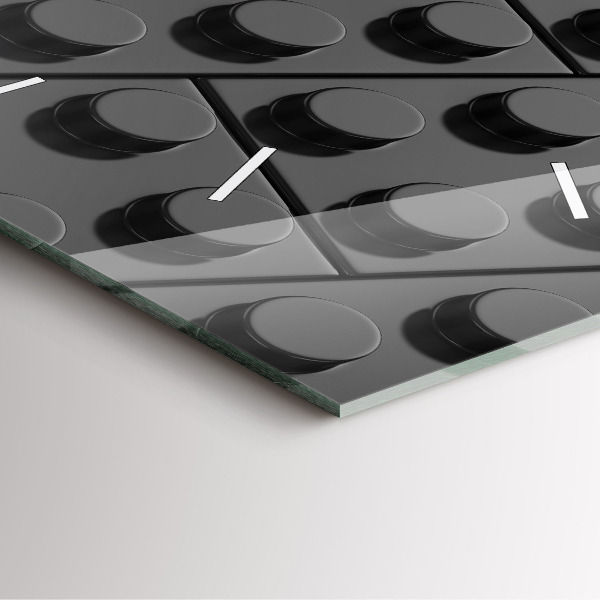 Wanduhr quadratisch mit motiv Bauklötze