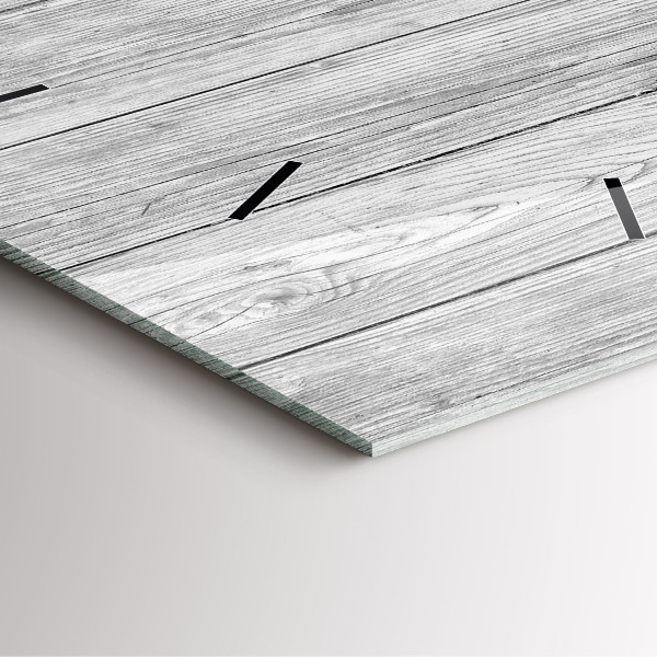 Wanduhr quadratisch mit motiv Holztafeln