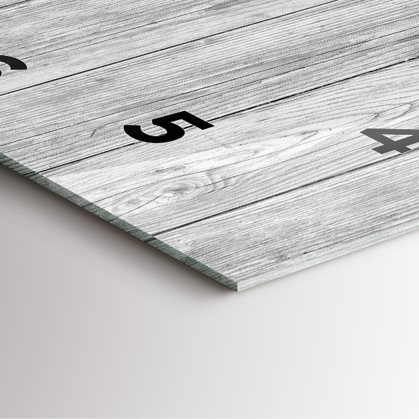 Wanduhr quadratisch mit motiv Holztafeln