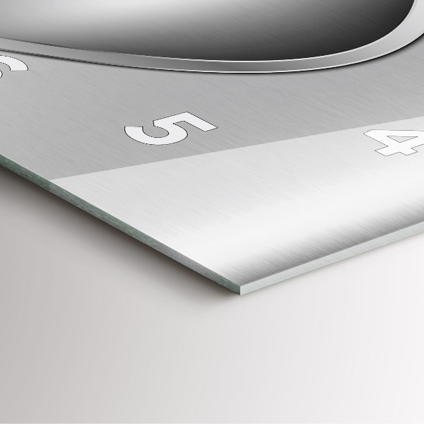 Wanduhr modern quadratisch Graues Metall Abstraktion