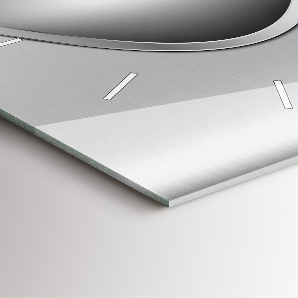 Wanduhr modern quadratisch Graues Metall Abstraktion