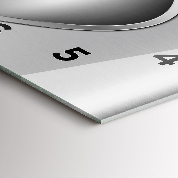 Wanduhr modern quadratisch Graues Metall Abstraktion