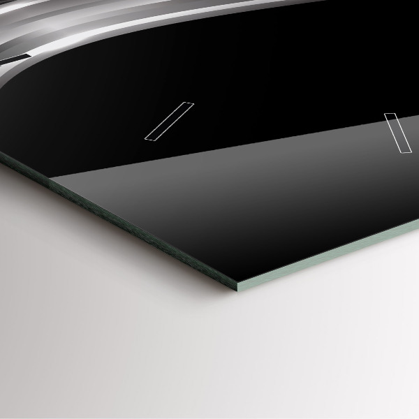 Wanduhr modern quadratisch Schwarzes Metall Abstraktion