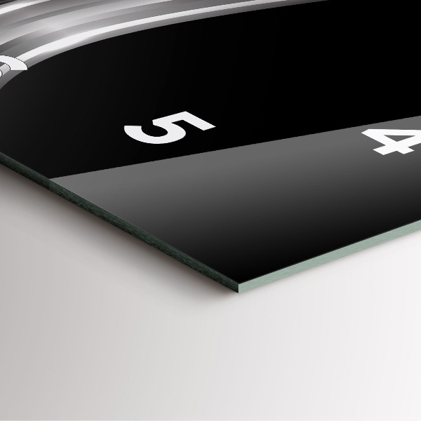 Wanduhr modern quadratisch Schwarzes Metall Abstraktion