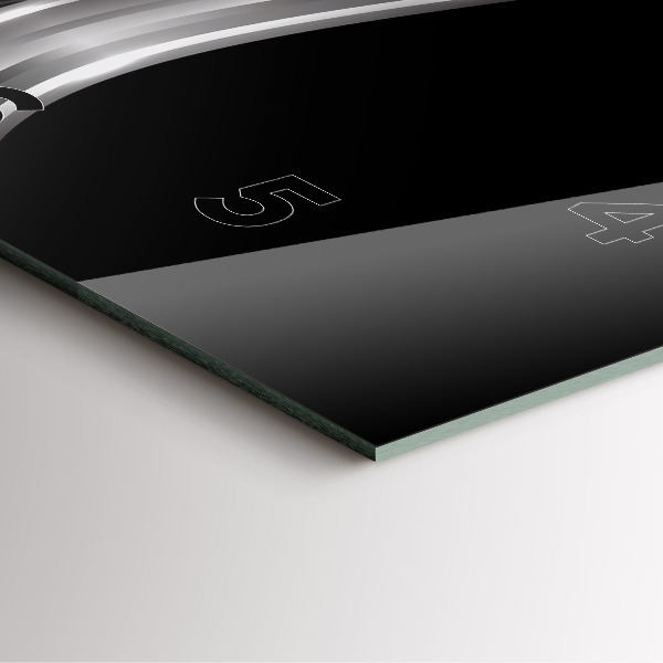 Wanduhr modern quadratisch Schwarzes Metall Abstraktion