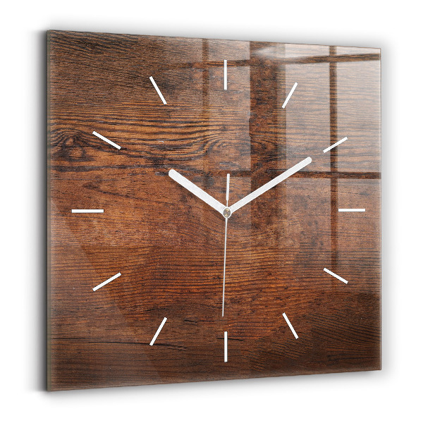 Wanduhr quadratisch mit motiv Altes Holz