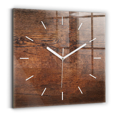 Wanduhr quadratisch mit motiv Altes Holz