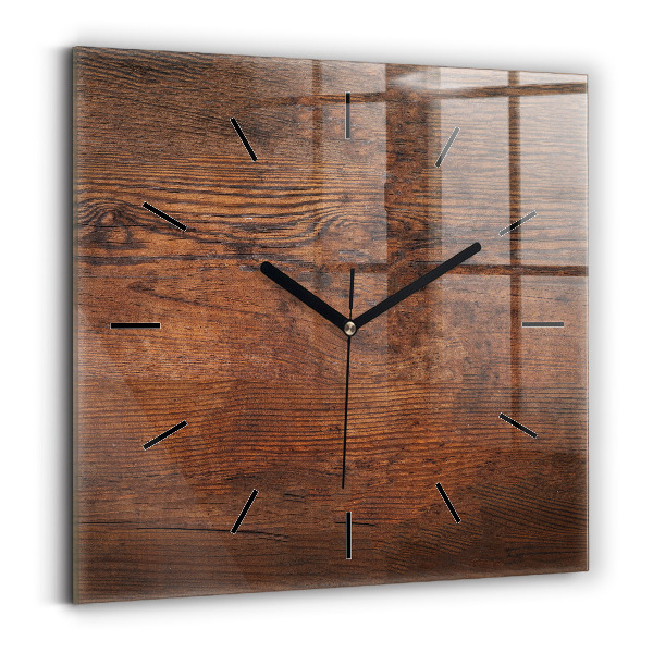 Wanduhr quadratisch mit motiv Altes Holz