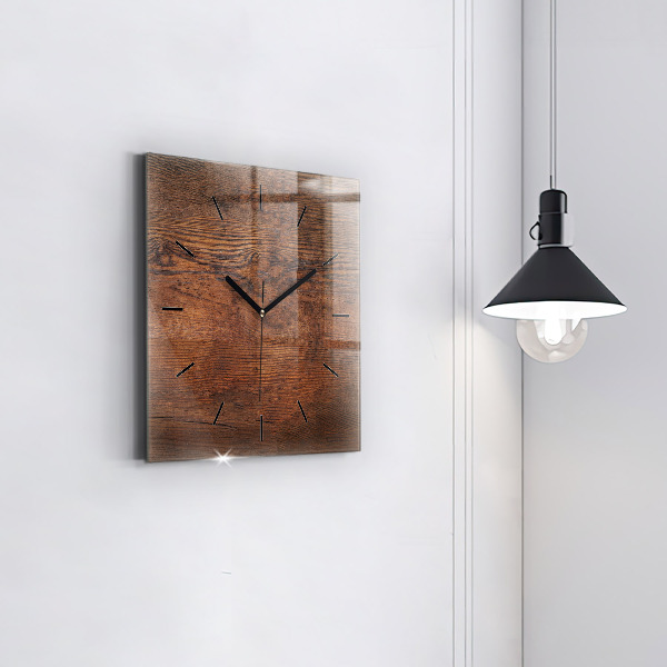 Wanduhr quadratisch mit motiv Altes Holz