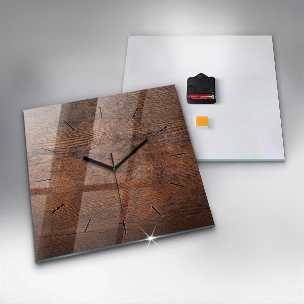 Wanduhr quadratisch mit motiv Altes Holz
