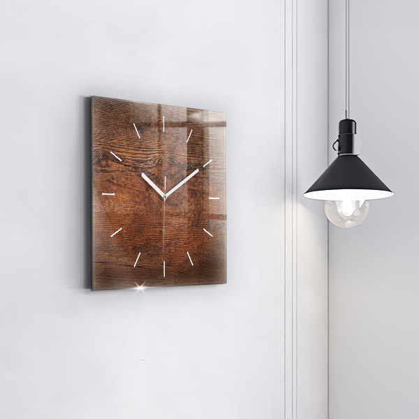 Wanduhr quadratisch mit motiv Altes Holz