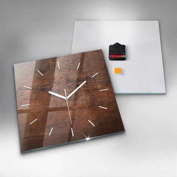 Wanduhr quadratisch mit motiv Altes Holz