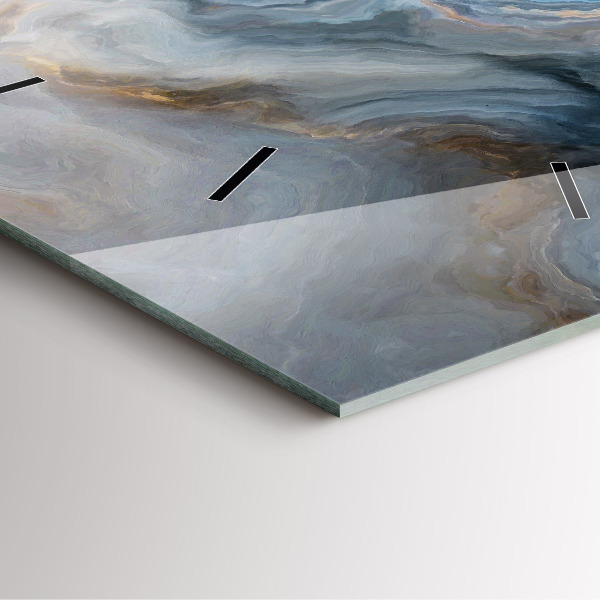 Wanduhr quadratisch Marmoriertes Muster