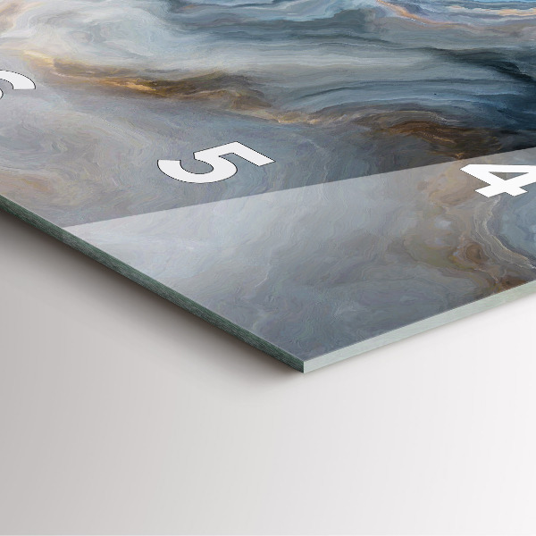 Wanduhr quadratisch Marmoriertes Muster