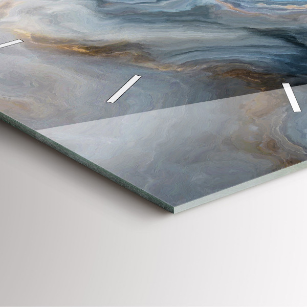 Wanduhr quadratisch Marmoriertes Muster