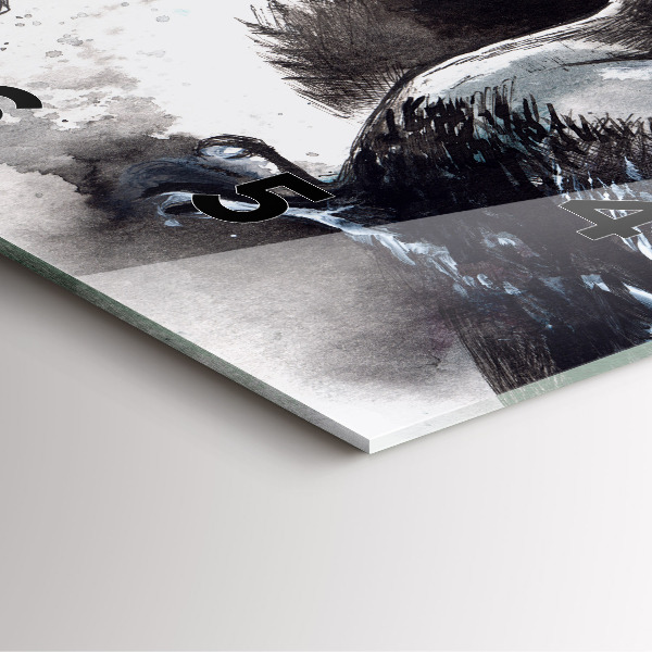 Wanduhr quadratisch mit motiv Bemalte Vögel