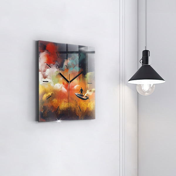 Wanduhr quadratisch mit motiv Abstraktes Bild