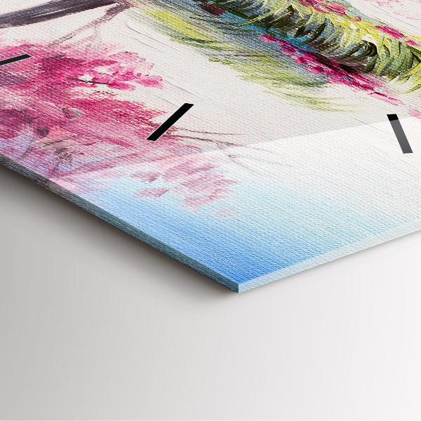 Wanduhr quadratisch Baum-Mosaik