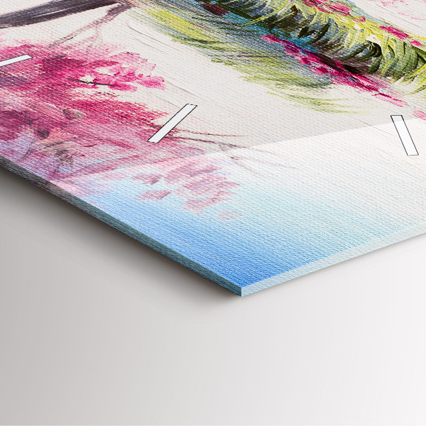 Wanduhr quadratisch Baum-Mosaik