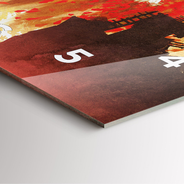 Wanduhr quadratisch mit motiv Braut im Herbst