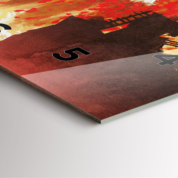 Wanduhr quadratisch mit motiv Braut im Herbst