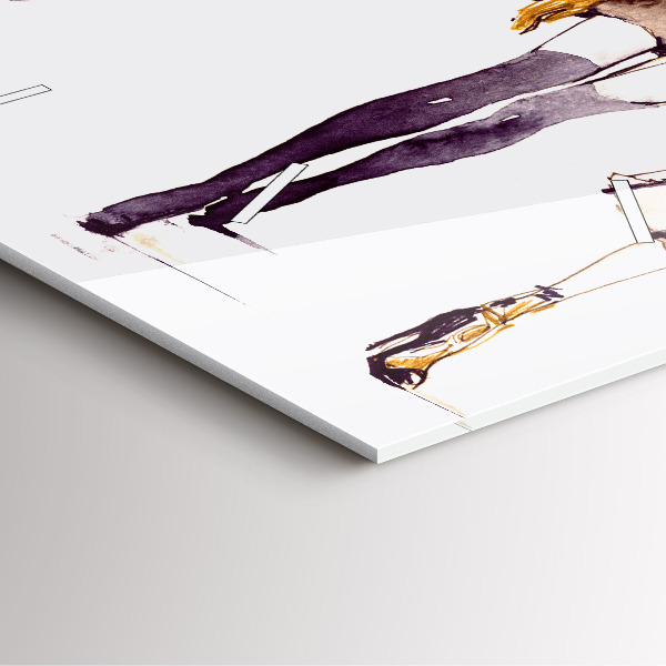 Wanduhr quadratisch Frau und Mann