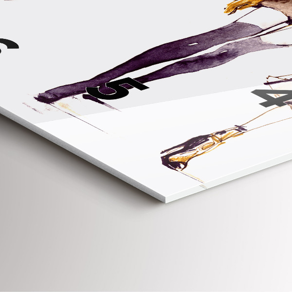 Wanduhr quadratisch Frau und Mann