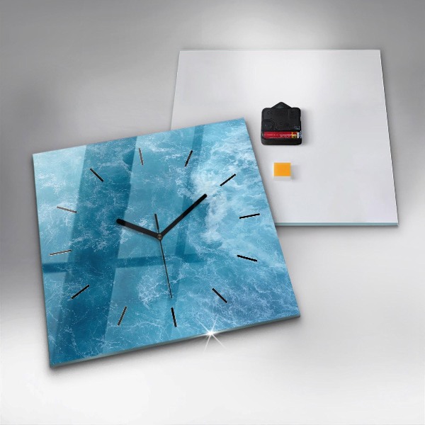 Wanduhr quadratisch mit motiv Meerwasser