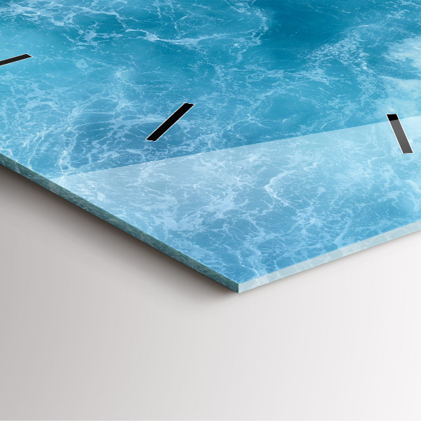 Wanduhr quadratisch mit motiv Meerwasser