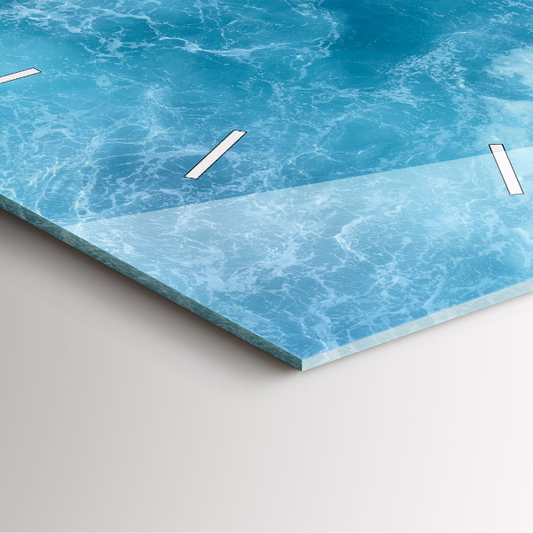 Wanduhr quadratisch mit motiv Meerwasser