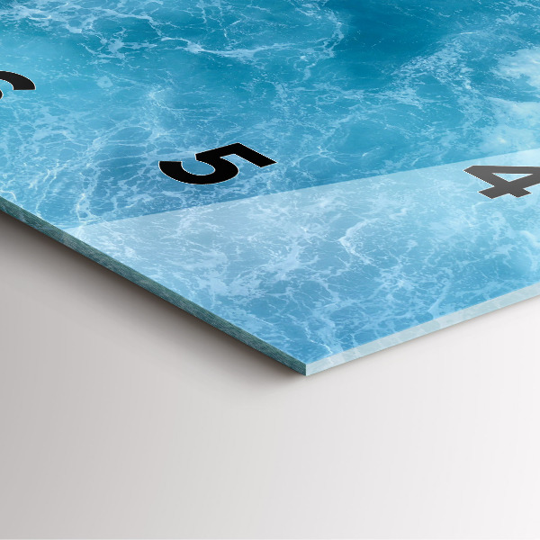 Wanduhr quadratisch mit motiv Meerwasser