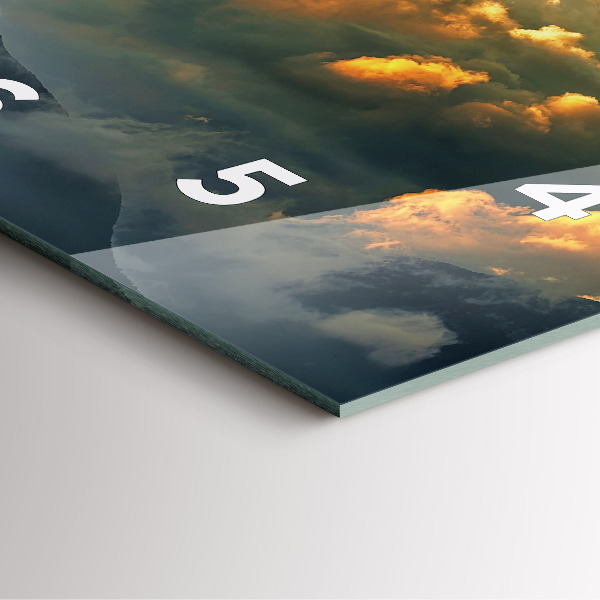 Wanduhr quadratisch Ballonfahrt in den Wolken