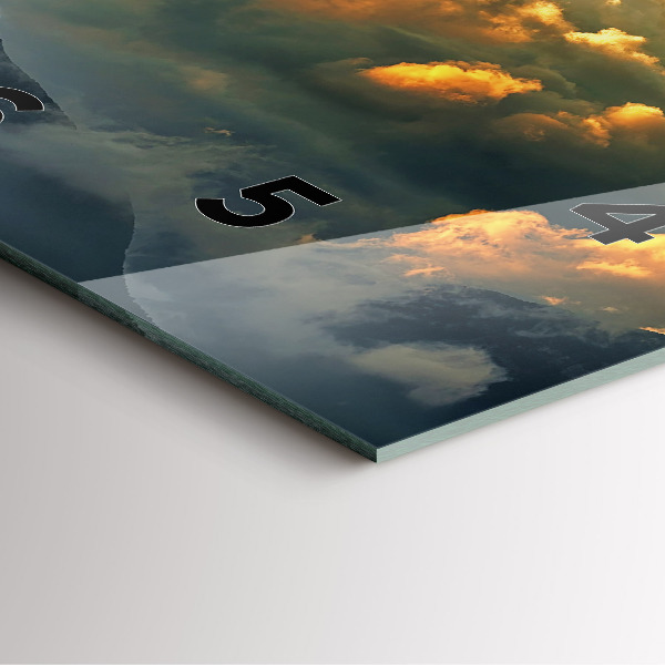 Wanduhr quadratisch Ballonfahrt in den Wolken