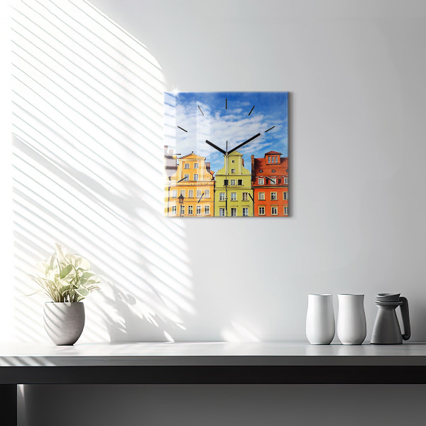 Wanduhr modern quadratisch Breslau - Alte Stadt